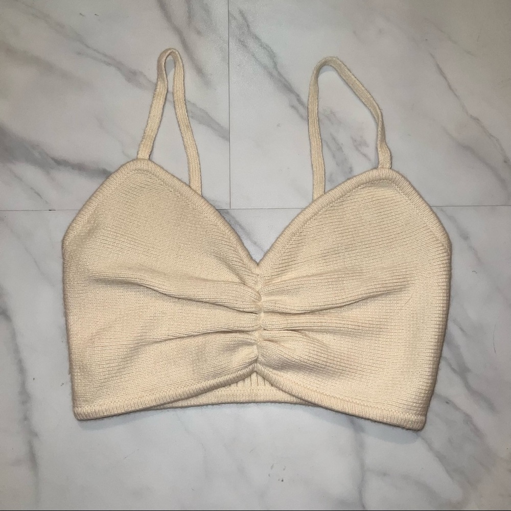 12TH TRIBE | Cream Sweater Crop Top